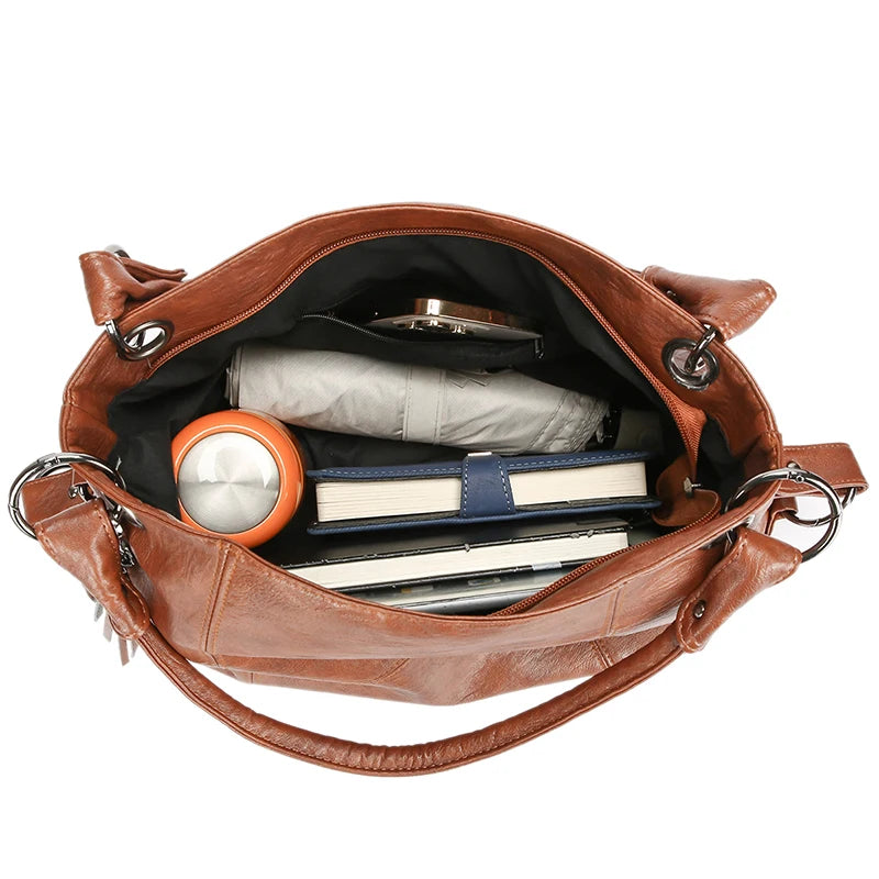 High Quality Women's Handbag Soft Leather Luxury High-capacity Designer Women's Bags Shoulder Retro Fashion Going Out for Travel