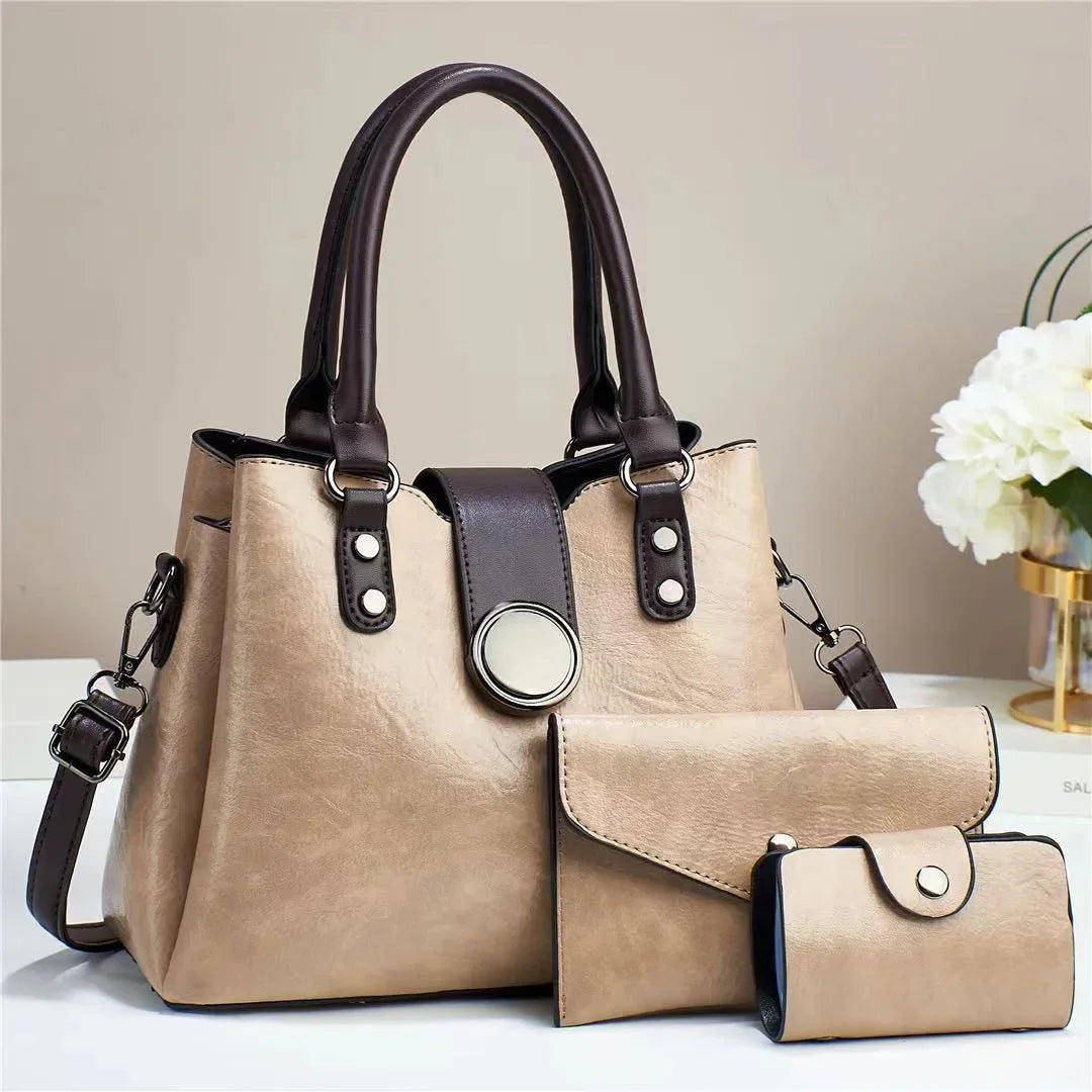 Vintage and Chic Handbag with Crossbody and Tote Bag Options for Women