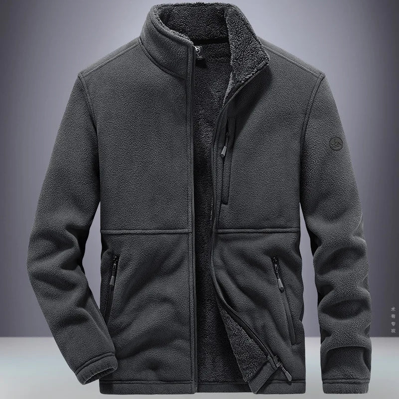 Men's cotton jacket with zip closure