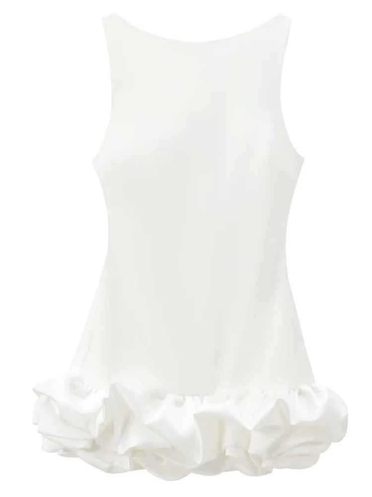 Ärmelloses Damen-Minikleid mit offenem Rücken