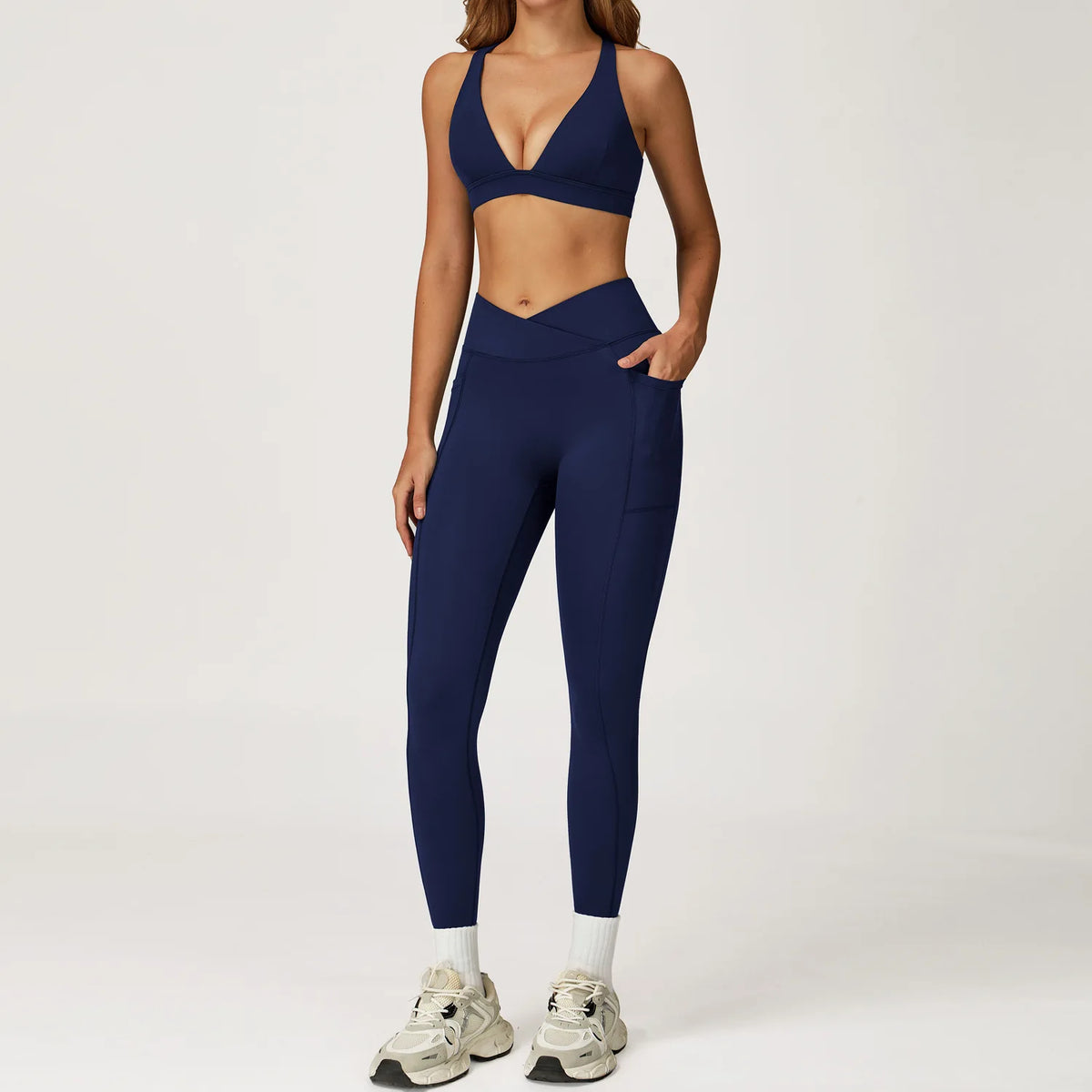 Ensemble yoga femme, 2 pièces, haut et legging