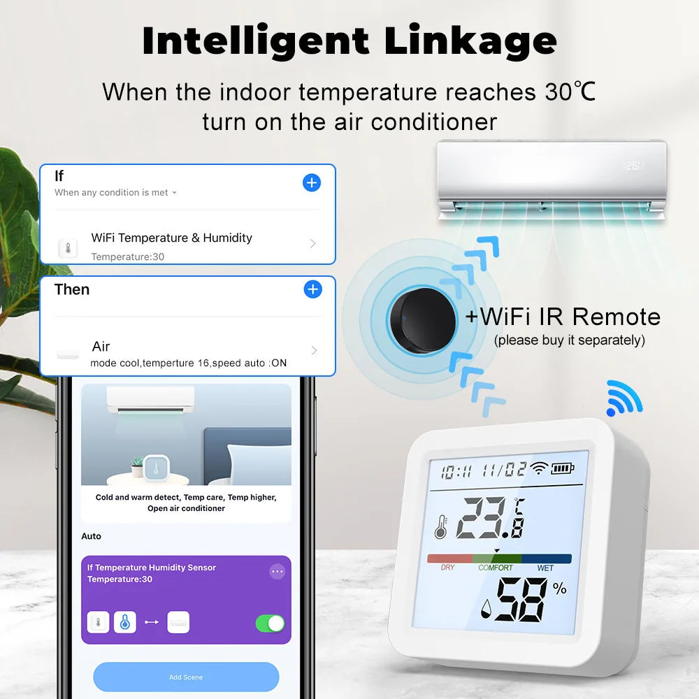 Sensore Zigbee di temperatura e umidità Tuya