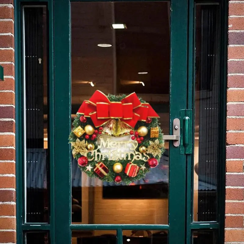 Weihnachtsdekoration, handgefertigter Weihnachtskranz zum Aufhängen an Tür oder Fenster, exquisite hochwertige Wohnaccessoires