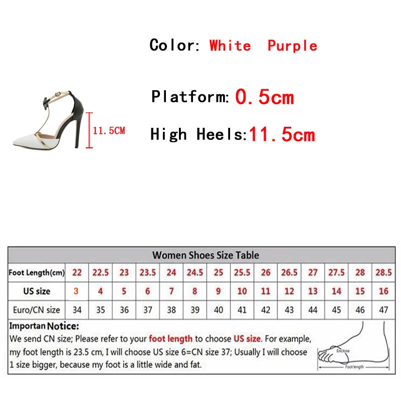 Scarpe donna Liyke a punta con cinturino a T e fiocco
