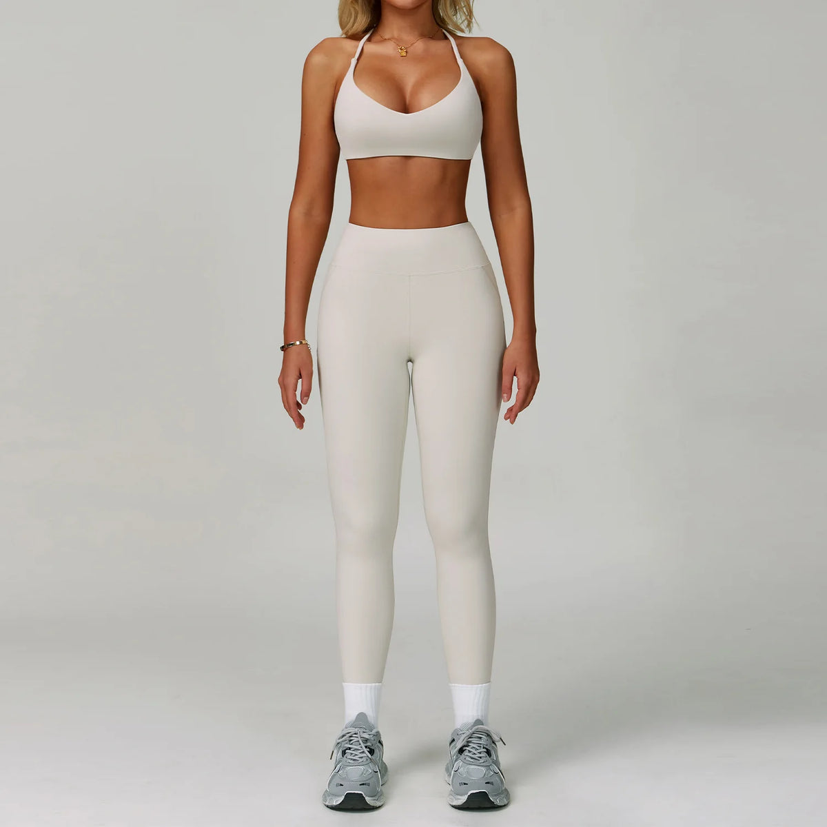 Conjunto de yoga de mujer, 2 piezas, top y leggings