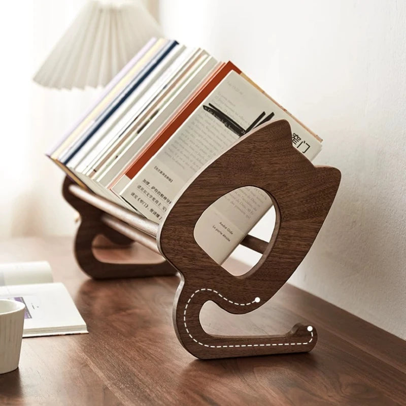 Wooden Desktop Book Stand and Bookend
