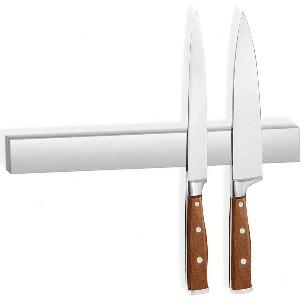 Support magnétique mural pour couteaux Leeseph, barre porte-couteaux magnétique polyvalente en acier inoxydable, organisateur d’ustensiles de cuisine