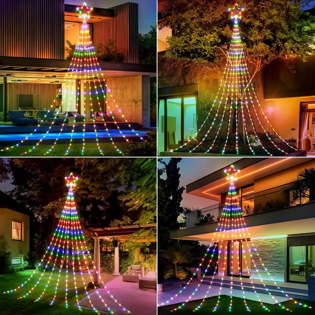 LED Outdoor Christmas String Lights 2/3M USB Waterproof Fairy Lights With 8 Lighting Modes For Garden Christmas Tree Party Decor