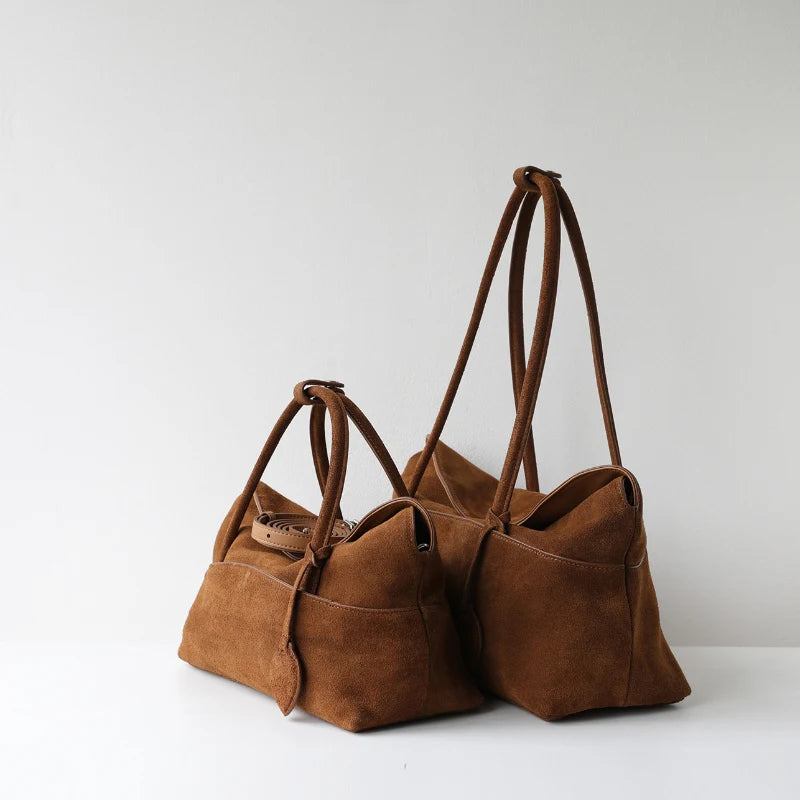 Vintage Suede Shoulder Bags Women Luxury Bags Designers Leather Fashion Rectangular Top handle Bags 2026 Autumn Winter