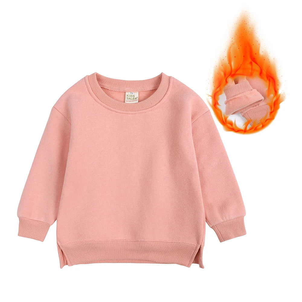 Customized Baby Kids Boy Girl Sweatshirt Add Your Logo Text Long Sleeve Cotton Fleece DIY Pullover Hoodie Tops Toddler Clothes