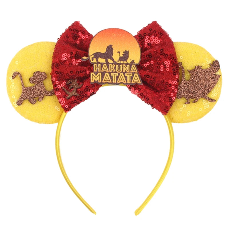 2026 New Style Sequin Ear Headband Sequin Bows Girl Adult Kids Halloween Party Cosplay Hair Accessories Princess Hairband