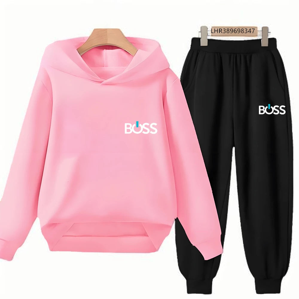 Children’s Printed Hoodie and Trousers Set