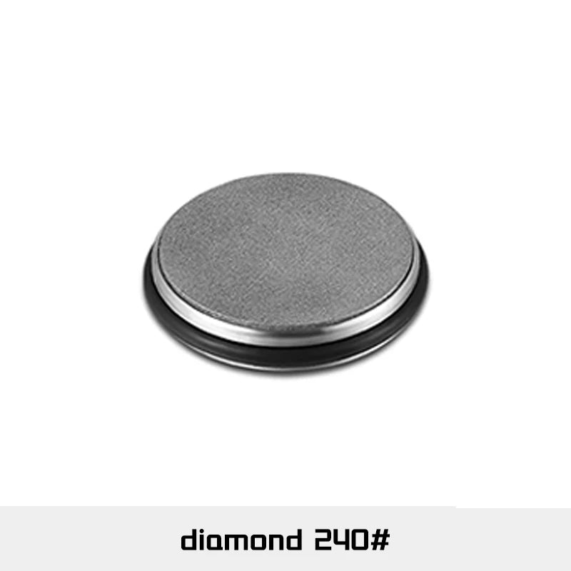 Niiruo Rollmesserschärfer mit doppelseitigem Diamantschleifstein, magnetischer Winkelhalterung für 15°/20° zum Schärfen von Küchenmessern