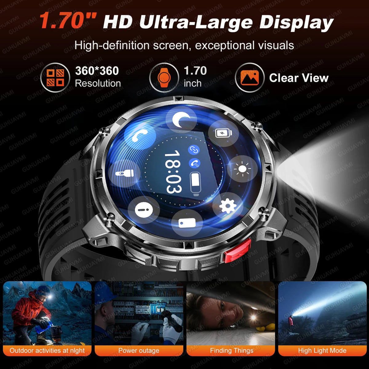 Smartwatch sportivo con GPS, display AMOLED e chiamate Bluetooth