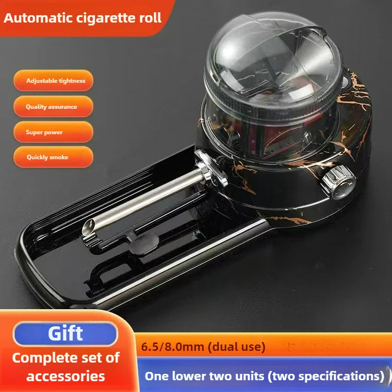 HOT 8.0/6.5mm Accessoires de fumigation DIY automatiques électriques Machine à rouler des cigarettes Outil de fumigation Injecteur rouleur à tabac