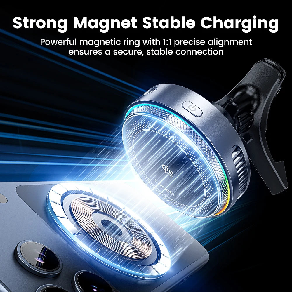 Toocki Qi2.2 25W Wireless Charger Magnetic Car Phone Holder TEC Cooling for iPhone 17 16 15 Samsung S26 S25 for Magsafe Charger