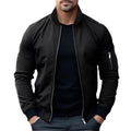 Autumn New Jackets for Men Solid Color Bomber Jacket Coat Business Stand Collar Male Windbreaker Outwear Mens Zipper Streetwear