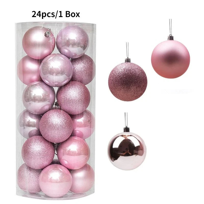 4CM Christmas Ball Decoration Hanging Xmas Tree Pendent Ornaments for Home Decor Navidad New Year 2026 Party Supplies Accessory