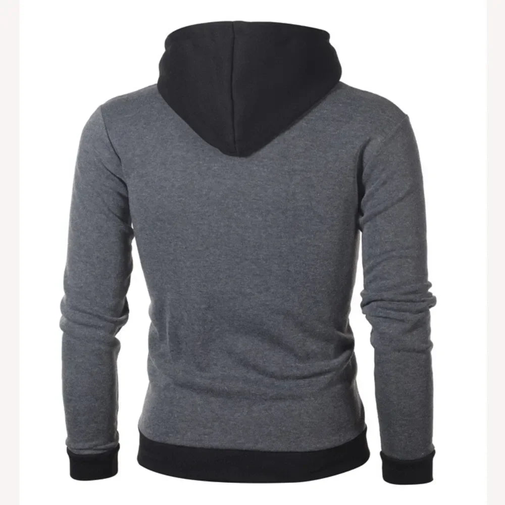 Men's Trendy Hoodies Autumn Winter Thicken Fleece Zip Up Male Warm Coats Outdoor Jackets Heavyweight Hooded Jacket for Men