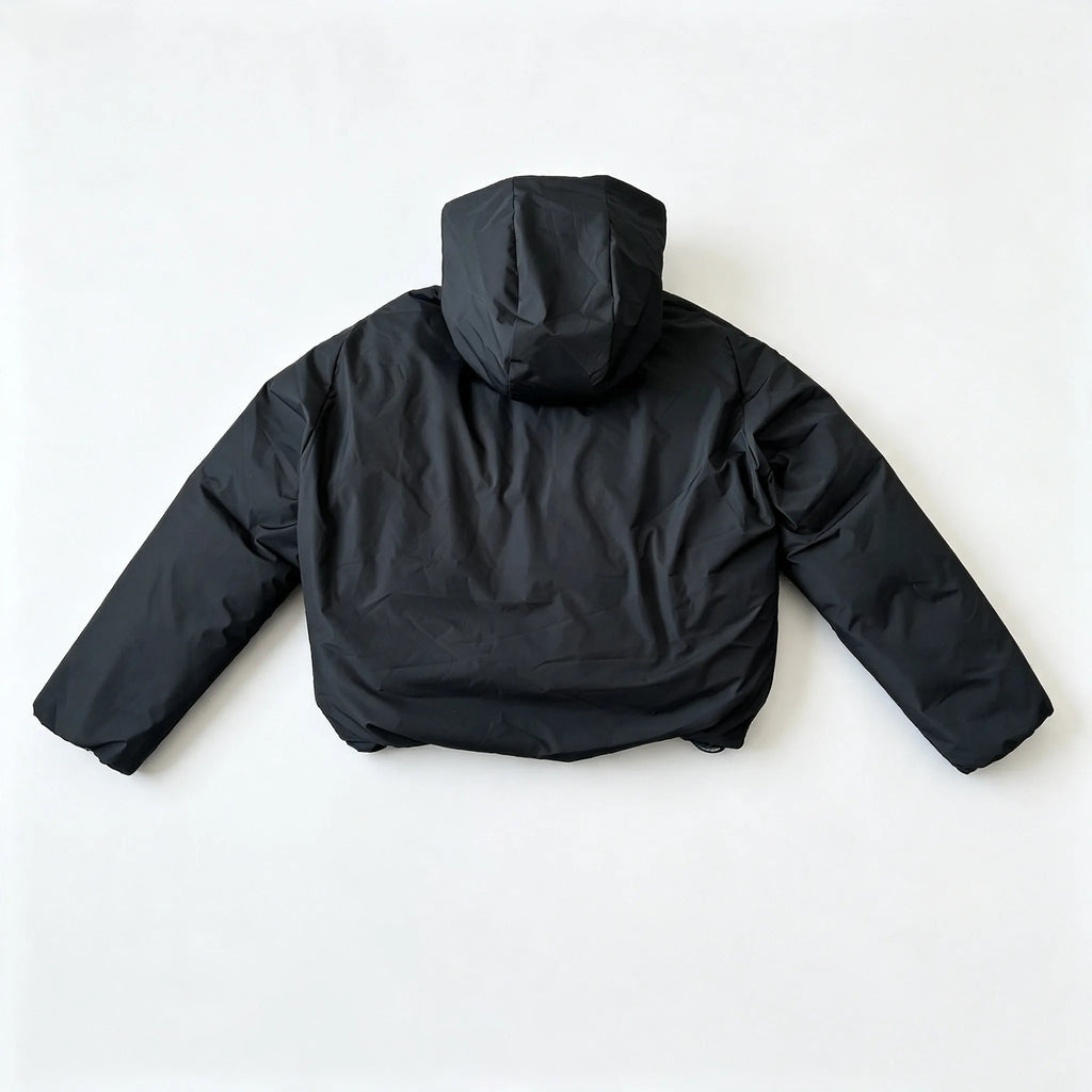 Giacca imbottita con cappuccio e tasche zip