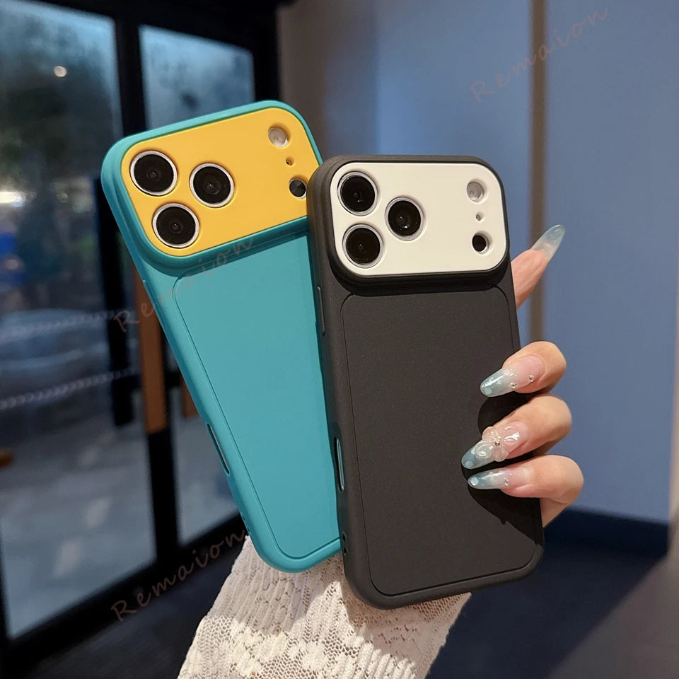 Cute Big Windows Phone Case For iPhone 18 13 14 15 16 17 Pro Max Luxury Matte Candy Silicone Shockproof Protector Cover