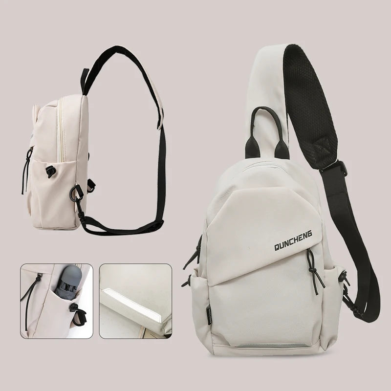 Crossbody Bag Men's Single Shoulder Small Backpack Chest Bag Women's Cycling Sports Mountain Climbing Boys Tablet Lightweight Mo