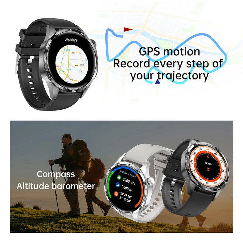 Smart Watch 5 Pro GPS NFC Smartwatch Men 360*360 AMOLED Screen Heart Rate Monitor Bluetooth Call IP67 Waterproof Men Smartwatch