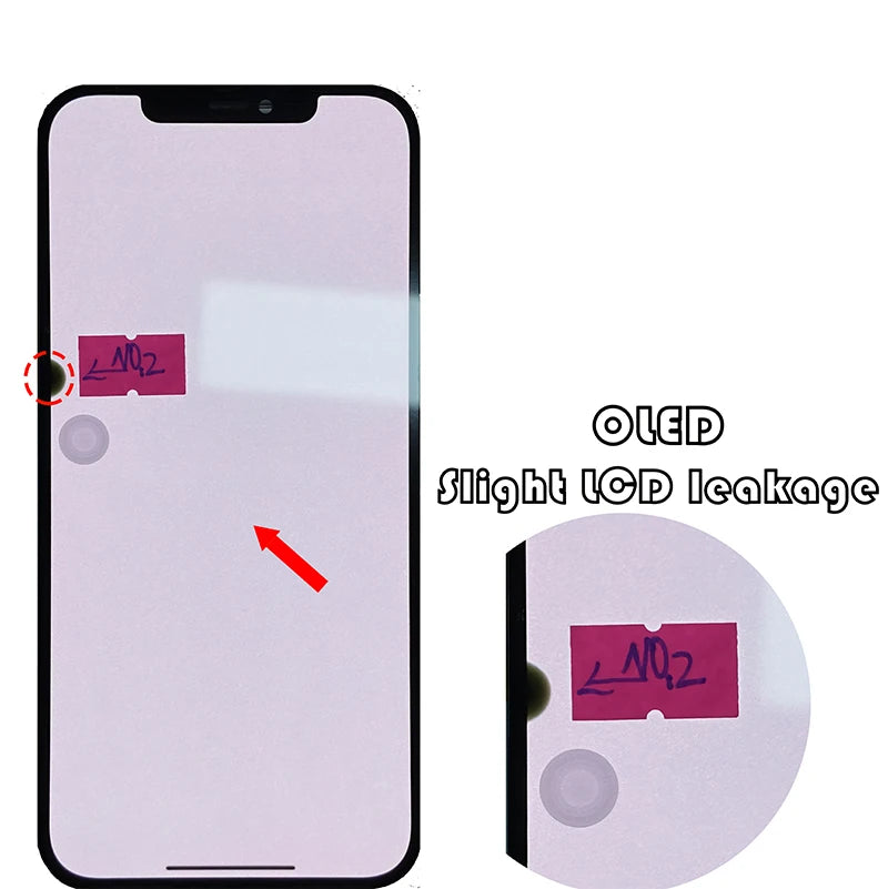 OLED LCD Screen Replacement Slight LCD Leakage For iPhone 12 Pro Max Display Touch Digitizer Assembly C Grade / Flawed