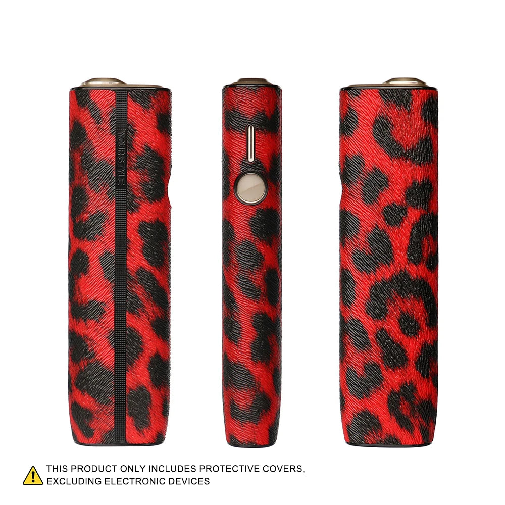 Funda protectora de piel sintética adecuada para ILUMA ONE, con estampado de leopardo para proteger los accesorios del cigarrillo electrónico.