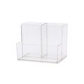 Acrylic Desk Organizer with 3 Compartments, 1 or 2 Pieces