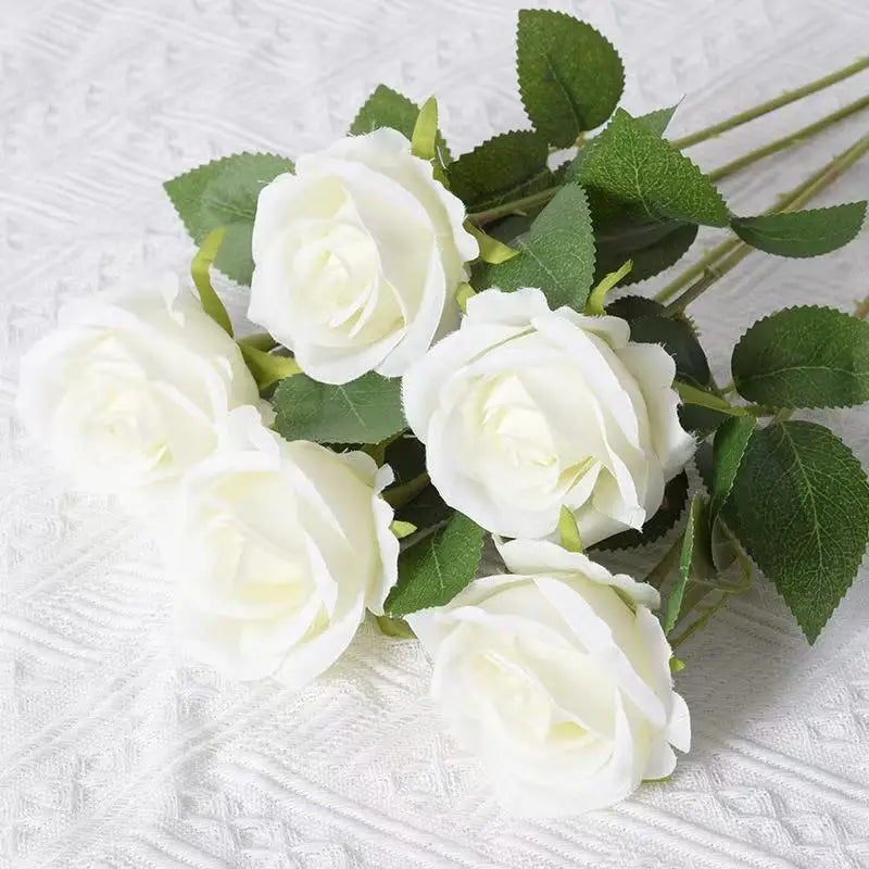 1/5/10/20 Artificial Roses Flowers Rose Branches Artificial Red Roses Realistic Fake Roses Wedding Birthday Home Decoration