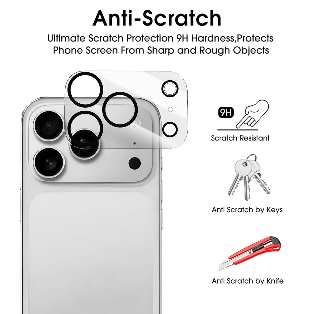 2PCS HD Clear Back Camera Lens Protectors for Apple IPhone 18 DUO 17 16 Pro Max Air 9H Tempered Glass Films Scratch Proof