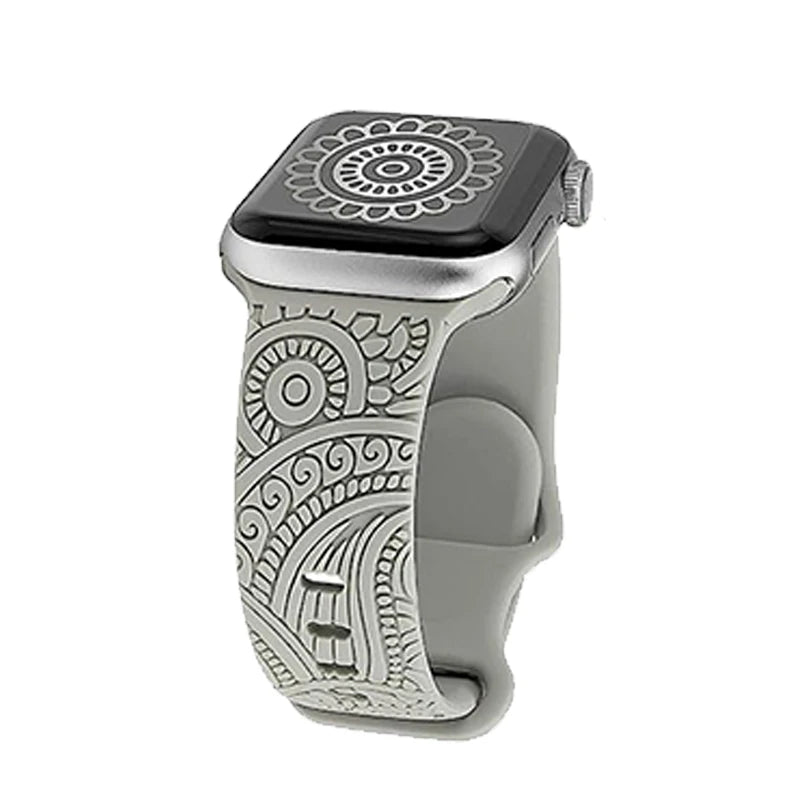 Engraved Strap For Apple Watch Band Ultra 49mm 8 7 45mm 44mm 42mm 41mm 40mm 38mm 40mm correa bracelet For iwatch series 8 se3654