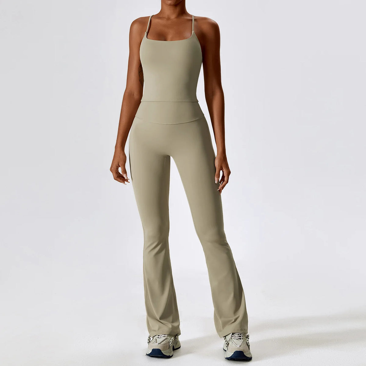 Conjunto de yoga de mujer, 2 piezas, top y leggings