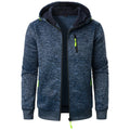 Autumn Men's Sports Fitness Casual Cardigan Hooded Sweatshirt Jackets Baseball Jacket Zipper Outwear Solid Color Male Clothing