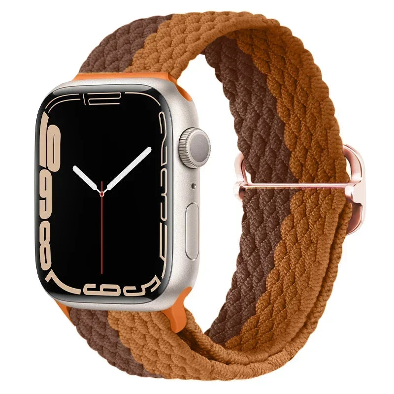 Braided Solo Loop For Apple watch Ultra band 40mm 44mm 41mm 38mm 49mm 45mm Elastic Nylon bracelet iWatch series 9 8 7 3 se strap