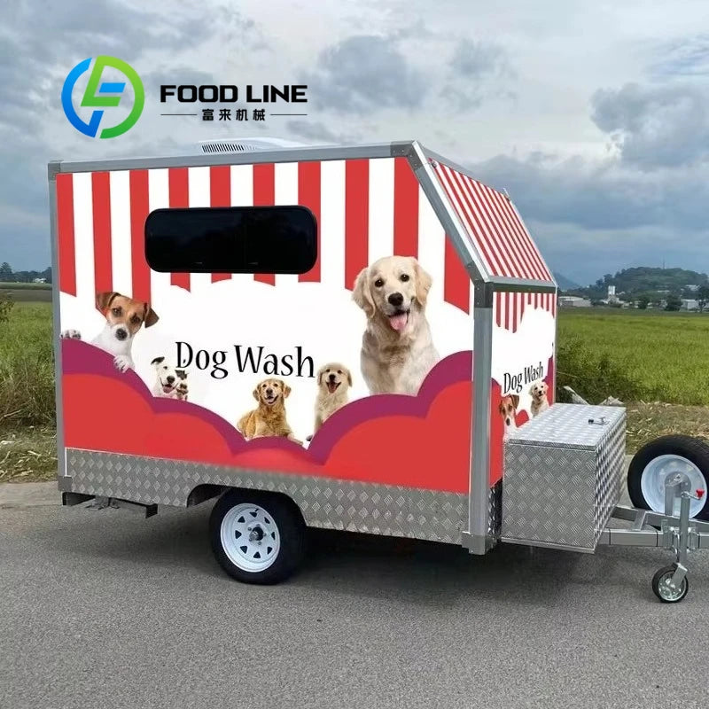Voll ausgestatteter Haustier-Pflege-Anhänger, konzipiert für Hundewaschen, Fellpflege, Trocknen und Beauty-Services an jedem Ort