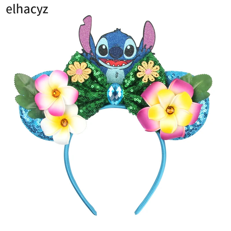 2026 New Style Sequin Ear Headband Sequin Bows Girl Adult Kids Halloween Party Cosplay Hair Accessories Princess Hairband