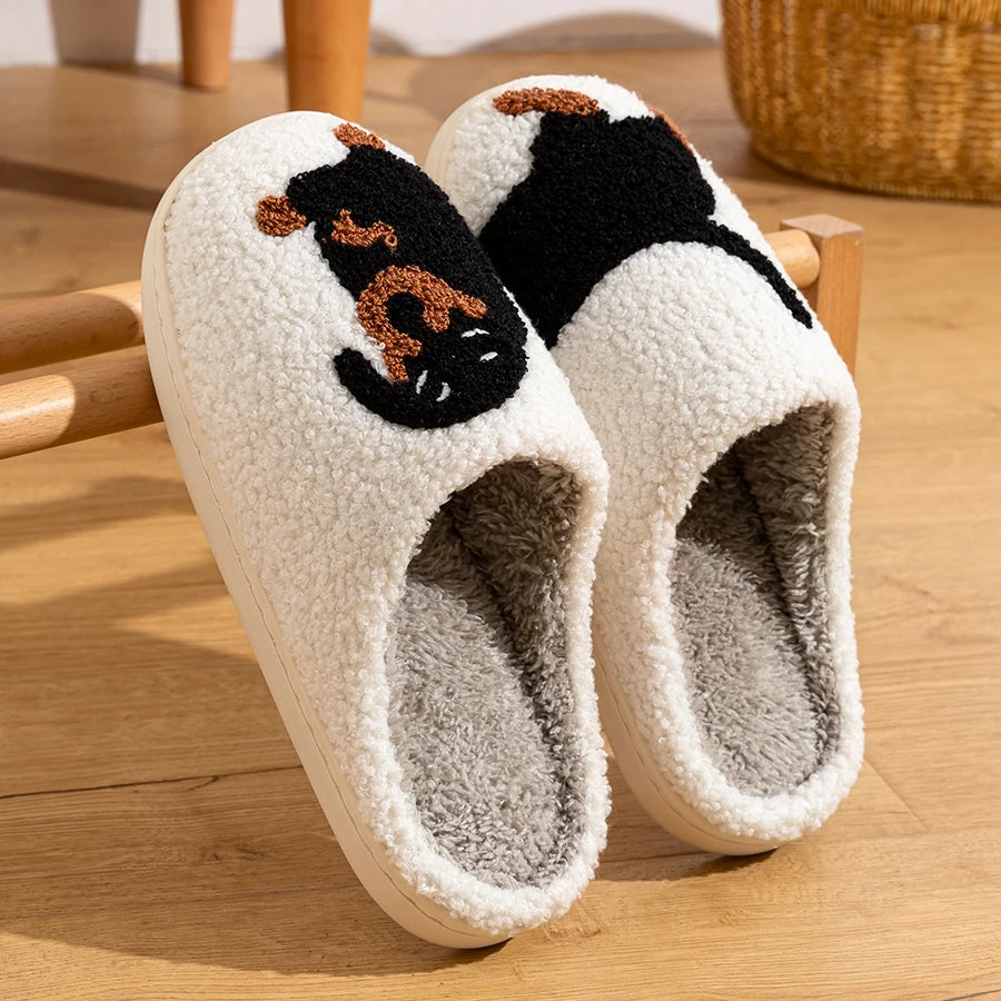 Chaussons pour femme dessin animé mignon et original chien basset chaussettes d’intérieur chaudes confortables légères pour chambre hivernales en coton pour couple