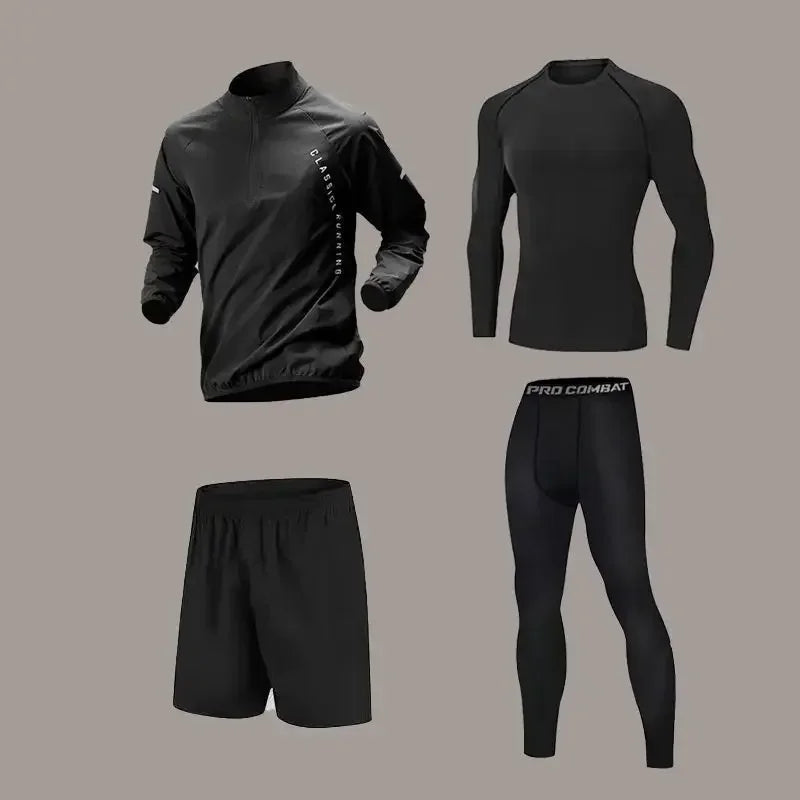 Completo sportivo con zip e maniche lunghe