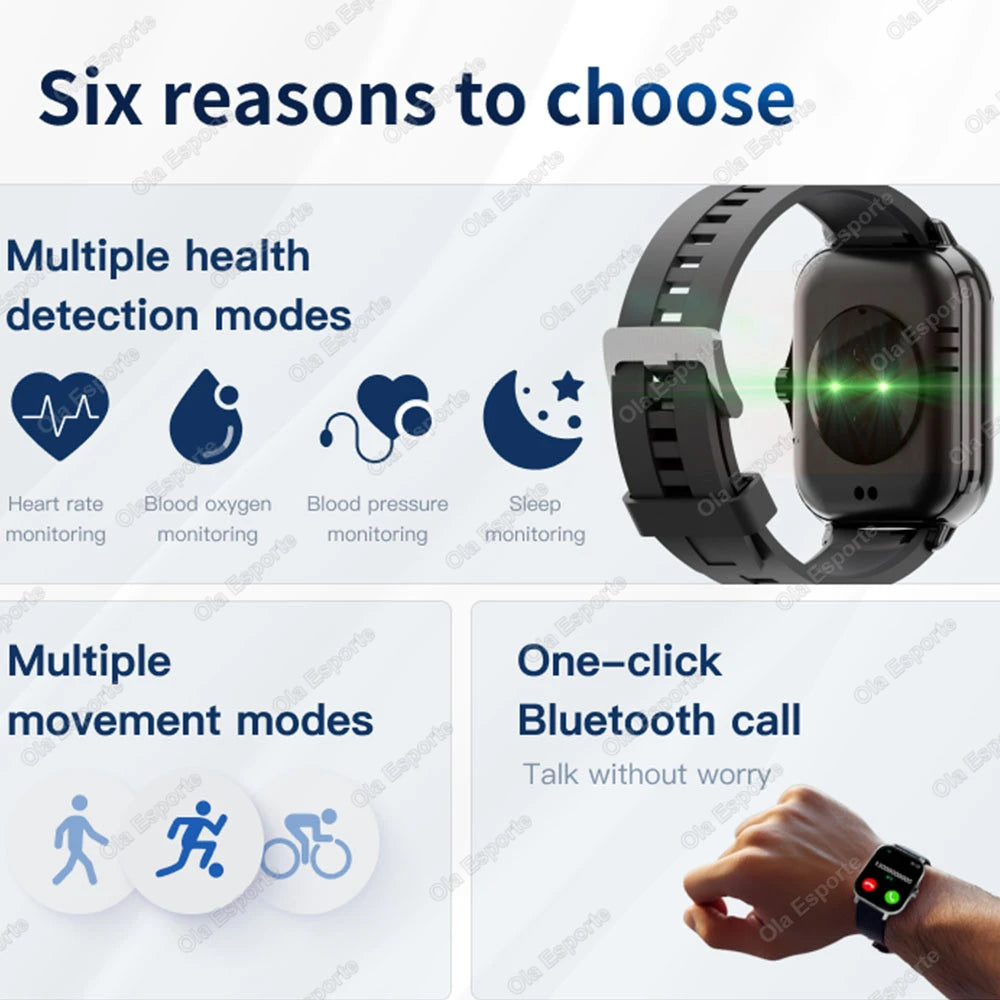 Outdoor Health Smart Watch 2026 Heart Rate Sleep Monitoring Bluetooth Call Notifications & Rejection Sports Mode Smartwatch H10