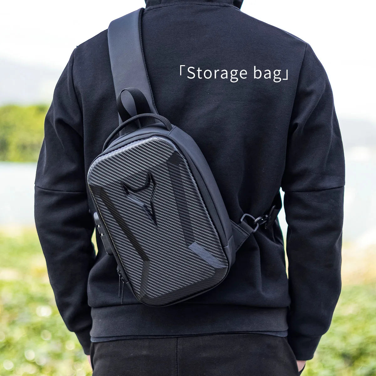 Hard-Shell Chest Bag with Combination Lock