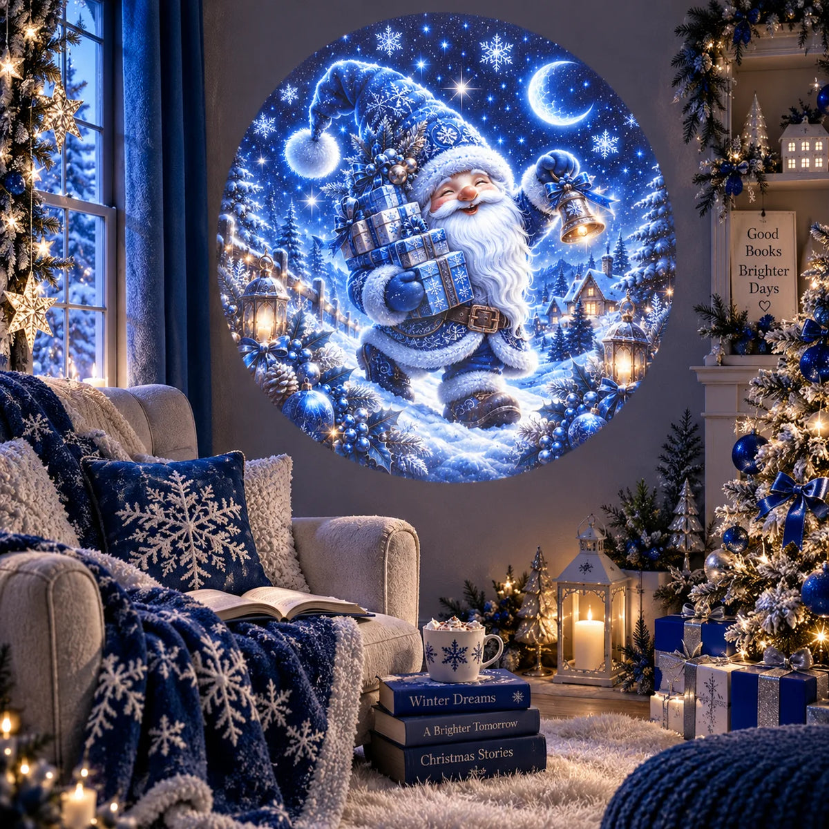 Christmas-Themed Projection Night Light, Suitable for Ceiling Decoration and Creating Festive Ambient Lighting.