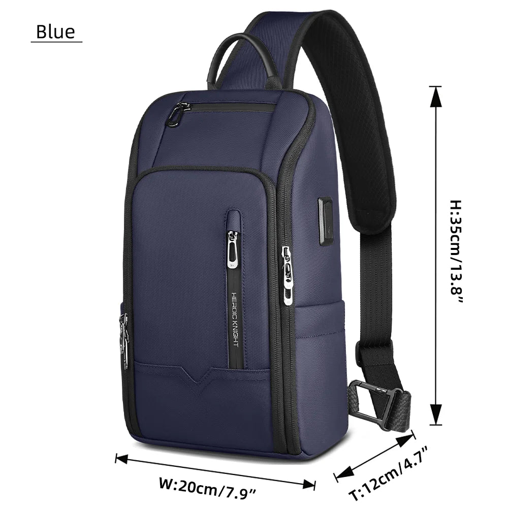 Oxford Crossbody Bag with Detachable Strap