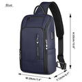 Oxford Crossbody Bag with Detachable Strap