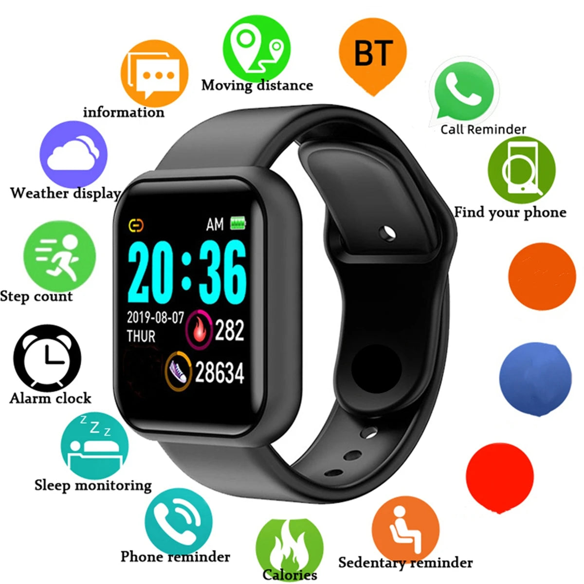 CHAONB Y68 Smartwatch with Activity Tracking