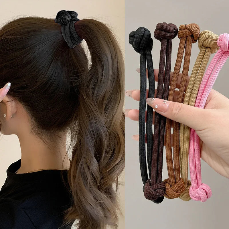 Simplicity Stretchy Rubber Hair Ties for Women, High-Elasticity Fashion Hair Scrunchies for Girls, Hair Accessories