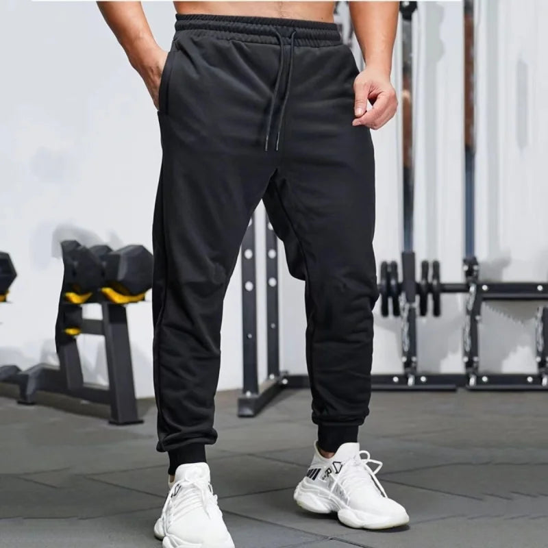 Pantaloni jogger uomo in pile con coulisse