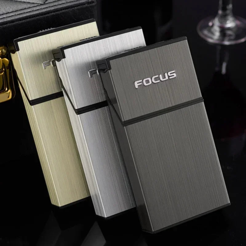 20 Étui à cigarettes de fin de paquet Rallume-cigare en fil de tungstène remplaçable Briquet USB Étanche Résistant à l'humidité Briquets électriques Fumer