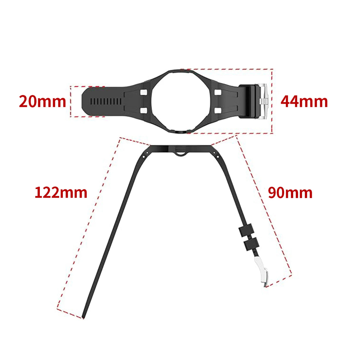Aluminum Metal Case+Silicone Strap for Swatch X AP Royal Pop Pocket Watch Changer To Wristwatch Modification Accessories